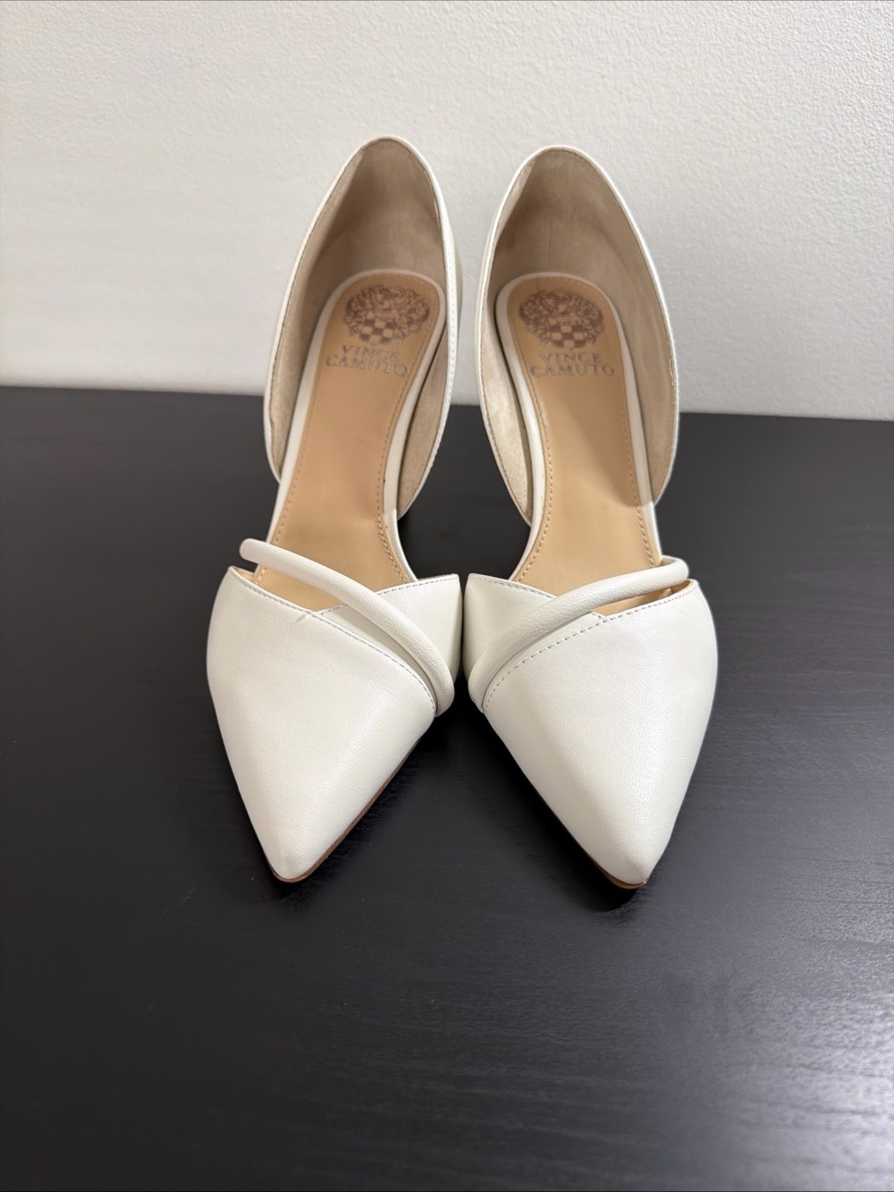 Vince Camuto White Pointed D'Orsay Pumps